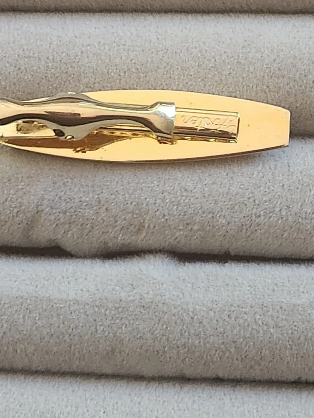 Gold Plated Engraved EH Tie Tack